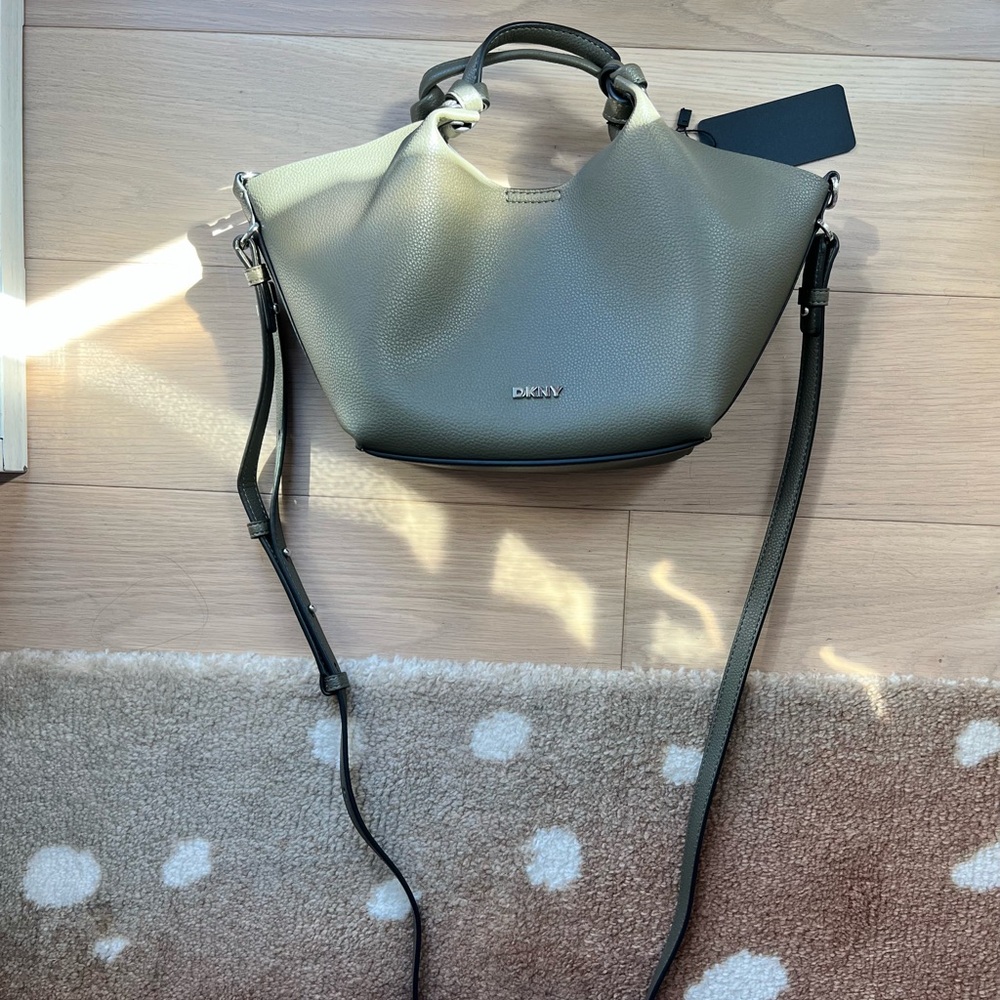 DKNY Sage Green Leather Tote